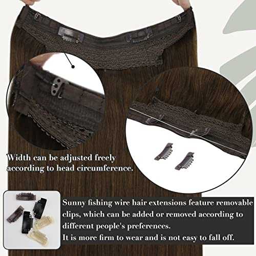 Human Hair Invisible Wire Hair Extensions - Image 75