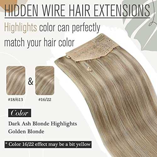 Human Hair Invisible Wire Hair Extensions - Image 87
