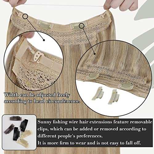 Human Hair Invisible Wire Hair Extensions - Image 88