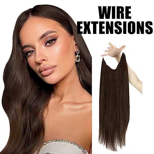 Human Hair Invisible Wire Hair Extensions - Image 94