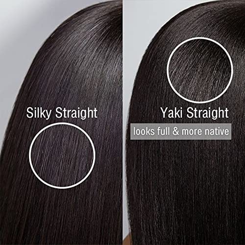 Human Hair Light Yaki Straight Bob Wig with Layered Bangs - Image 12
