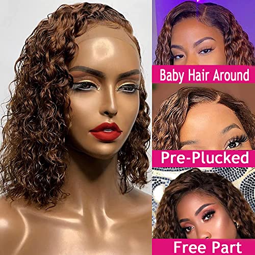 Human Hair Light Yaki Straight Bob Wig with Layered Bangs - Image 15