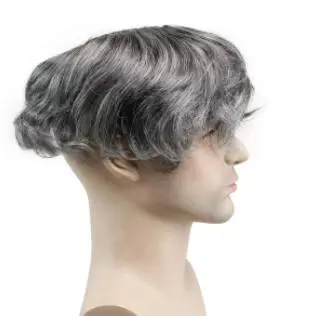 Human Hair Replacement Hair Topper Hairpiece for Men - Image 3
