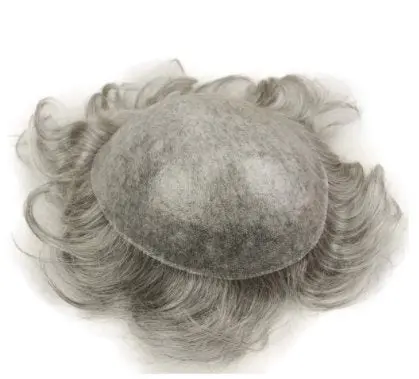 Human Hair Replacement Hair Topper Hairpiece for Men - Image 5