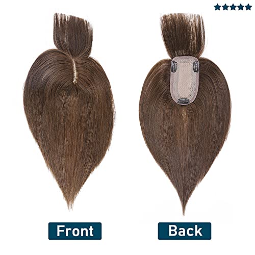 Human Hair Synthetic Blend Hair topper with bangs - Image 23