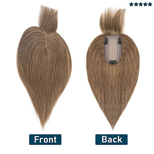 Human Hair Synthetic Blend Hair topper with bangs - Image 40