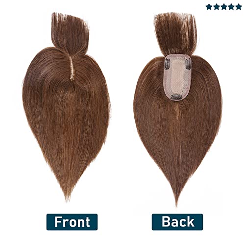 Human Hair Synthetic Blend Hair topper with bangs - Image 46