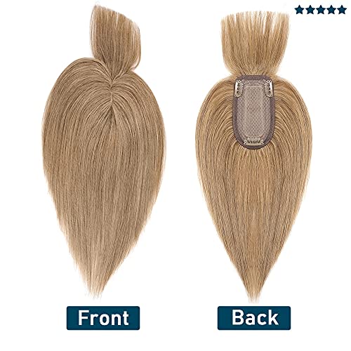 Human Hair Synthetic Blend Hair topper with bangs - Image 52