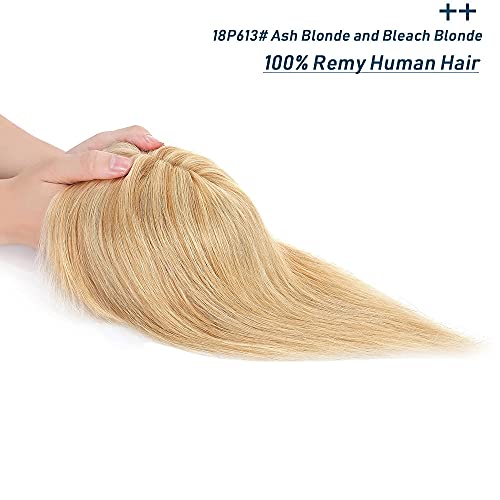 Human Hair Synthetic Blend Hair topper with bangs - Image 57