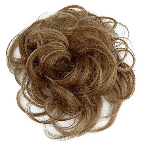 Human Hair Synthetic Fibre Blend  Updo Scrunchie - Image 3