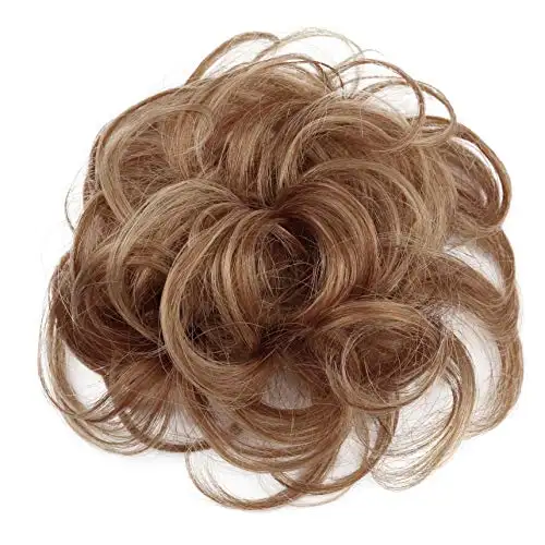 Human Hair Synthetic Fibre Blend  Updo Scrunchie - Image 4
