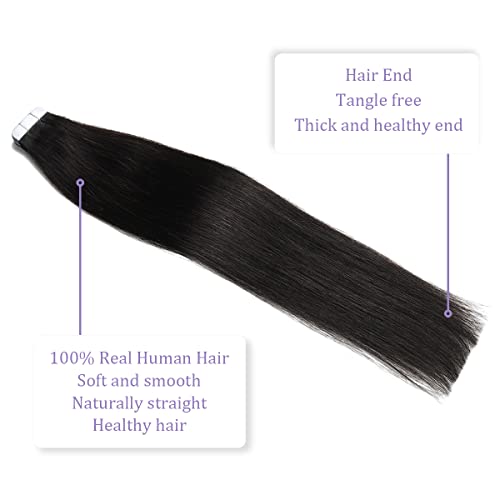 Human Hair Tape in Extensions Ombre Baylage Hair 14 Inch Tape in Extensions - Image 21