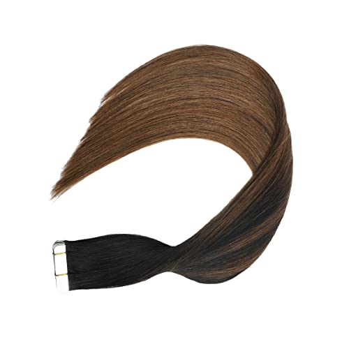Human Hair Tape in Extensions Ombre Baylage Hair 14 Inch Tape in Extensions - Image 26