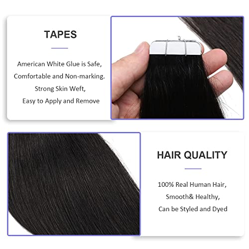 Human Hair Tape in Extensions Ombre Baylage Hair 14 Inch Tape in Extensions - Image 37