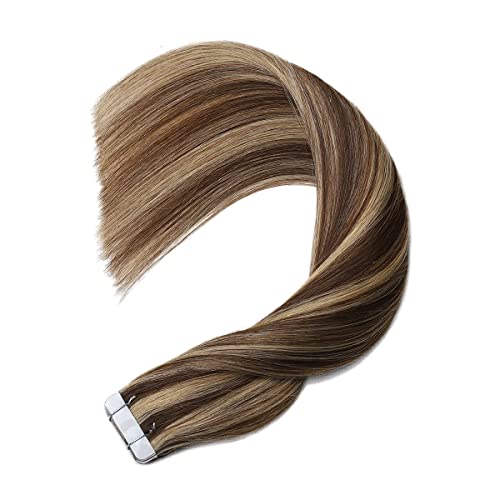 Human Hair Tape in Extensions Ombre Baylage Hair 14 Inch Tape in Extensions - Image 72