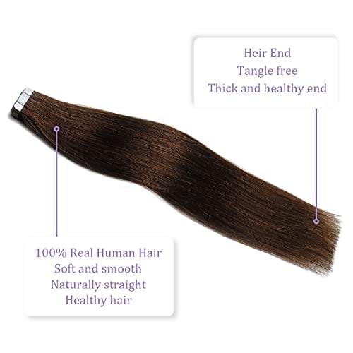 Human Hair Tape in Extensions Ombre Baylage Hair 14 Inch Tape in Extensions - Image 82