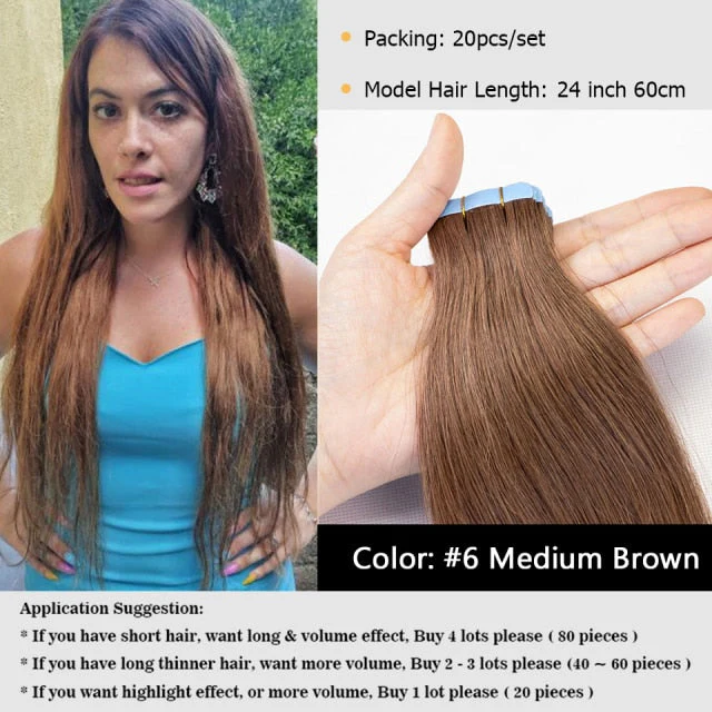 Invisible Skin Weft Tape in Human Hair Extensions - Image 10