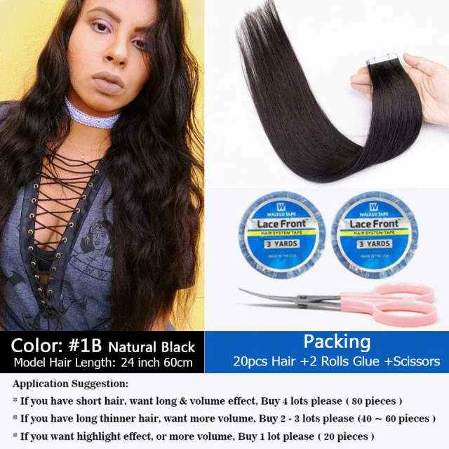 Invisible Skin Weft Tape in Human Hair Extensions - Image 12