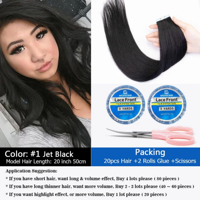 Invisible Skin Weft Tape in Human Hair Extensions - Image 13