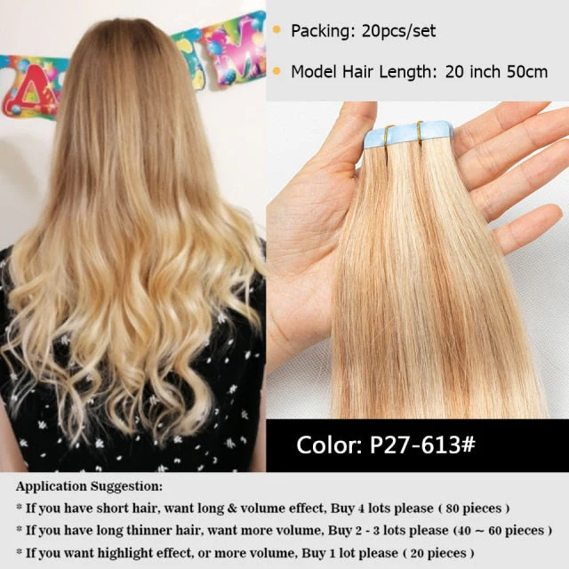 Invisible Skin Weft Tape in Human Hair Extensions - Image 14