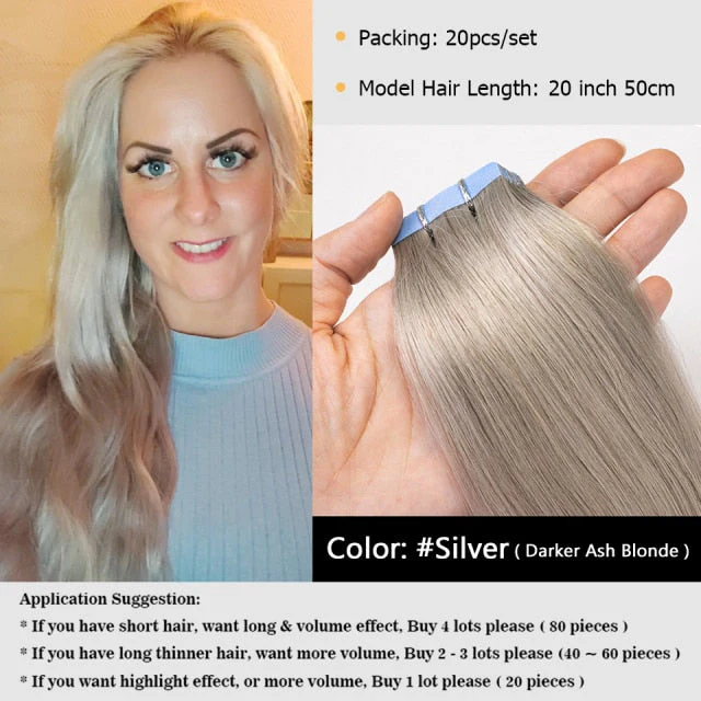 Invisible Skin Weft Tape in Human Hair Extensions - Image 15