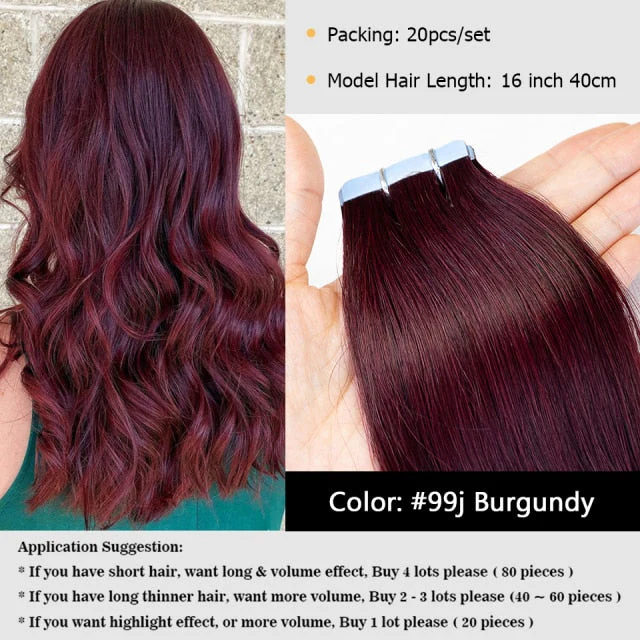 Invisible Skin Weft Tape in Human Hair Extensions - Image 16