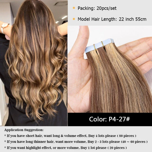 Invisible Skin Weft Tape in Human Hair Extensions - Image 7