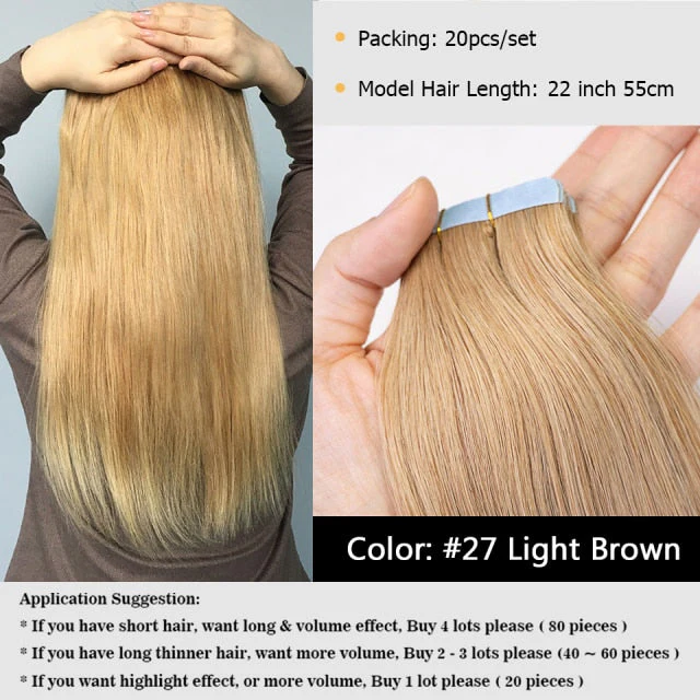 Invisible Skin Weft Tape in Human Hair Extensions - Image 9