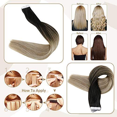 Invisible Tape Remy Human Hair Extensions 14 to 22 Inches Long - Image 106