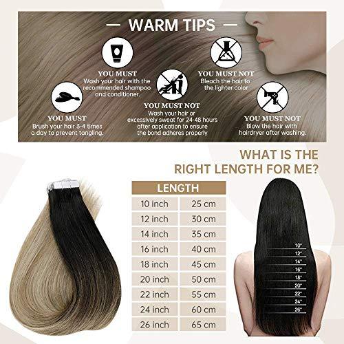 Invisible Tape Remy Human Hair Extensions 14 to 22 Inches Long - Image 107