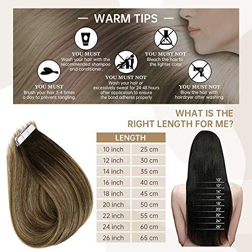 Invisible Tape Remy Human Hair Extensions 14 to 22 Inches Long - Image 122
