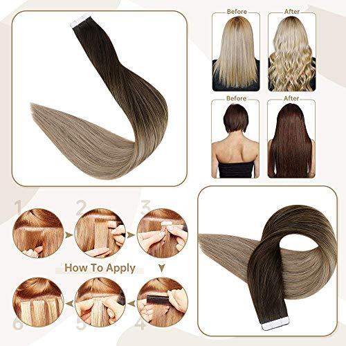 Invisible Tape Remy Human Hair Extensions 14 to 22 Inches Long - Image 131