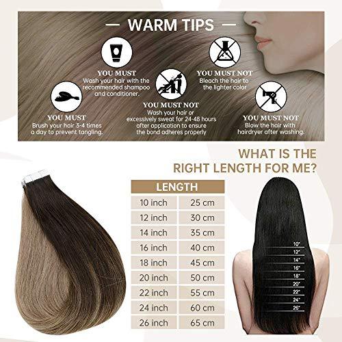 Invisible Tape Remy Human Hair Extensions 14 to 22 Inches Long - Image 132