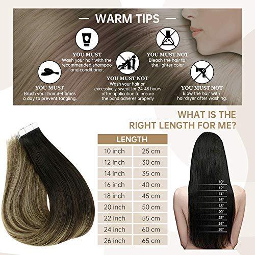 Invisible Tape Remy Human Hair Extensions 14 to 22 Inches Long - Image 142
