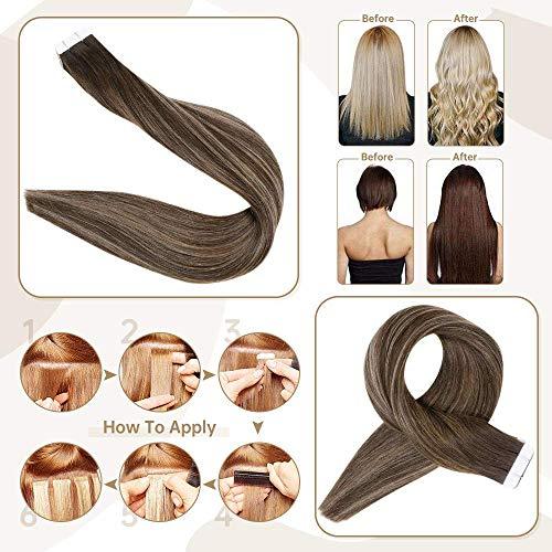 Invisible Tape Remy Human Hair Extensions 14 to 22 Inches Long - Image 159