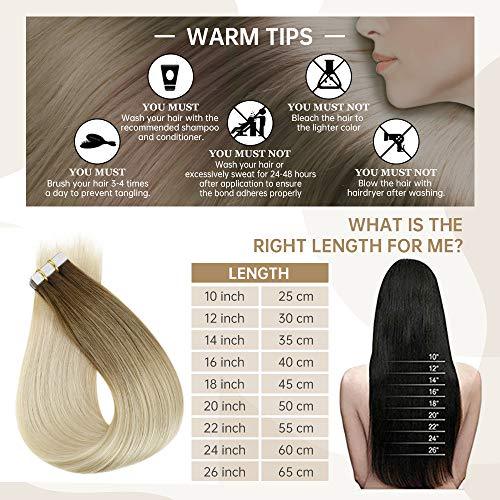 Invisible Tape Remy Human Hair Extensions 14 to 22 Inches Long - Image 177