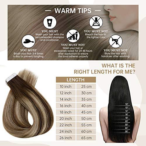Invisible Tape Remy Human Hair Extensions 14 to 22 Inches Long - Image 186