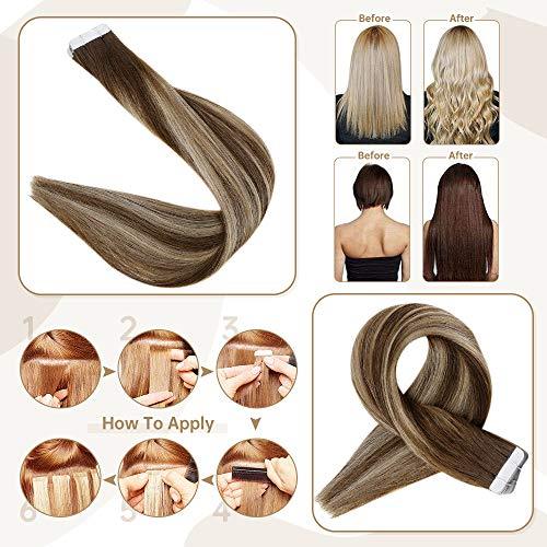 Invisible Tape Remy Human Hair Extensions 14 to 22 Inches Long - Image 187