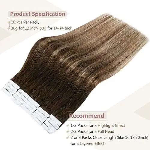 Invisible Tape Remy Human Hair Extensions 14 to 22 Inches Long - Image 26