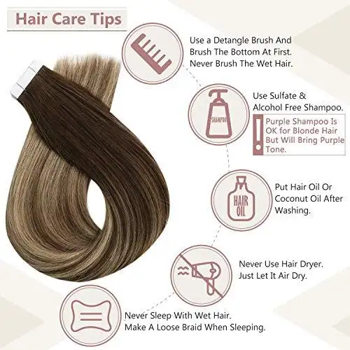 Invisible Tape Remy Human Hair Extensions 14 to 22 Inches Long - Image 29
