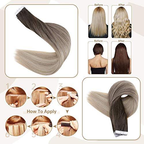 Invisible Tape Remy Human Hair Extensions 14 to 22 Inches Long - Image 46