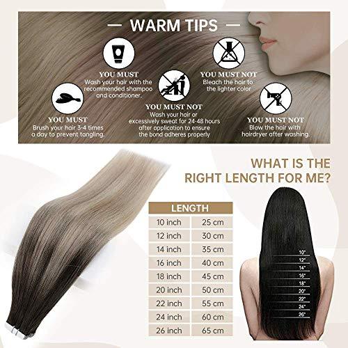 Invisible Tape Remy Human Hair Extensions 14 to 22 Inches Long - Image 47