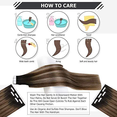Invisible Tape Remy Human Hair Extensions 14 to 22 Inches Long - Image 54