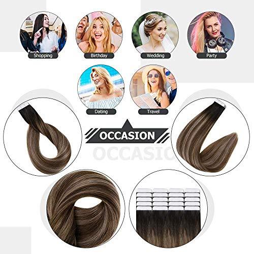 Invisible Tape Remy Human Hair Extensions 14 to 22 Inches Long - Image 55