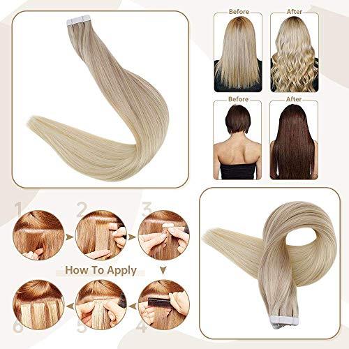 Invisible Tape Remy Human Hair Extensions 14 to 22 Inches Long - Image 64