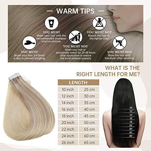 Invisible Tape Remy Human Hair Extensions 14 to 22 Inches Long - Image 65