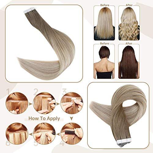 Invisible Tape Remy Human Hair Extensions 14 to 22 Inches Long - Image 72