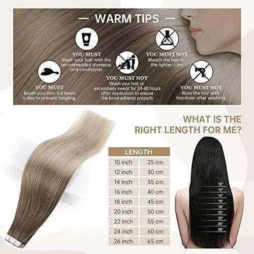 Invisible Tape Remy Human Hair Extensions 14 to 22 Inches Long - Image 73