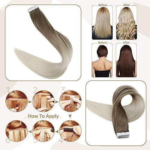 Invisible Tape Remy Human Hair Extensions 14 to 22 Inches Long - Image 80