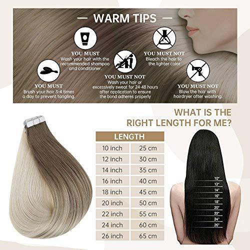 Invisible Tape Remy Human Hair Extensions 14 to 22 Inches Long - Image 81